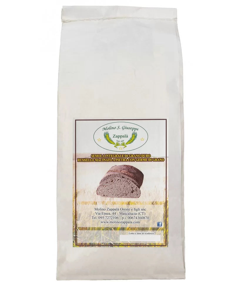 1Kg Semola INTEGRALE di RUSSELLO (molito a pietra) - Made in Sicily