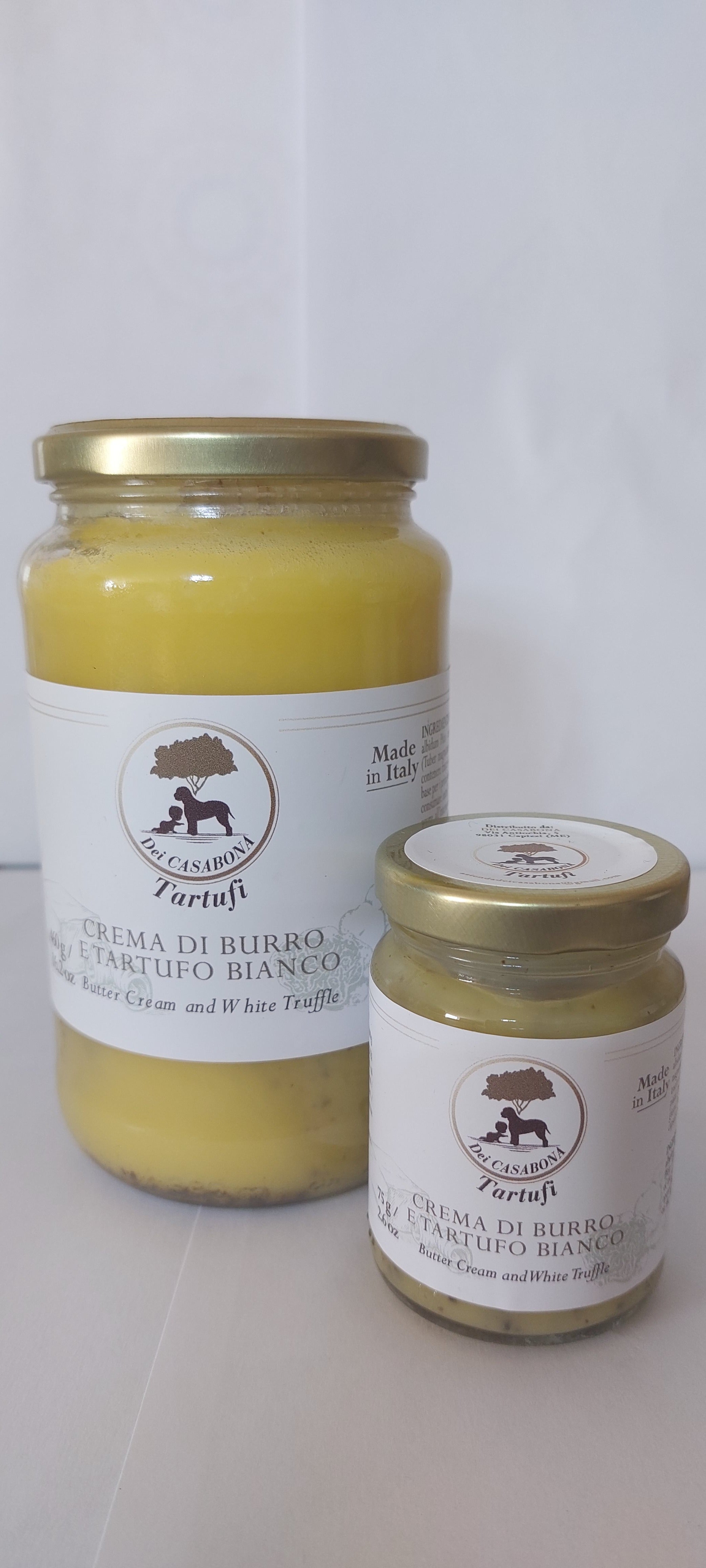 Crema di Burro e Tartufo Bianco - Dei Casabona - Pronta all'uso - Ideale per pasta, risotti e bruschette - Made in Italy