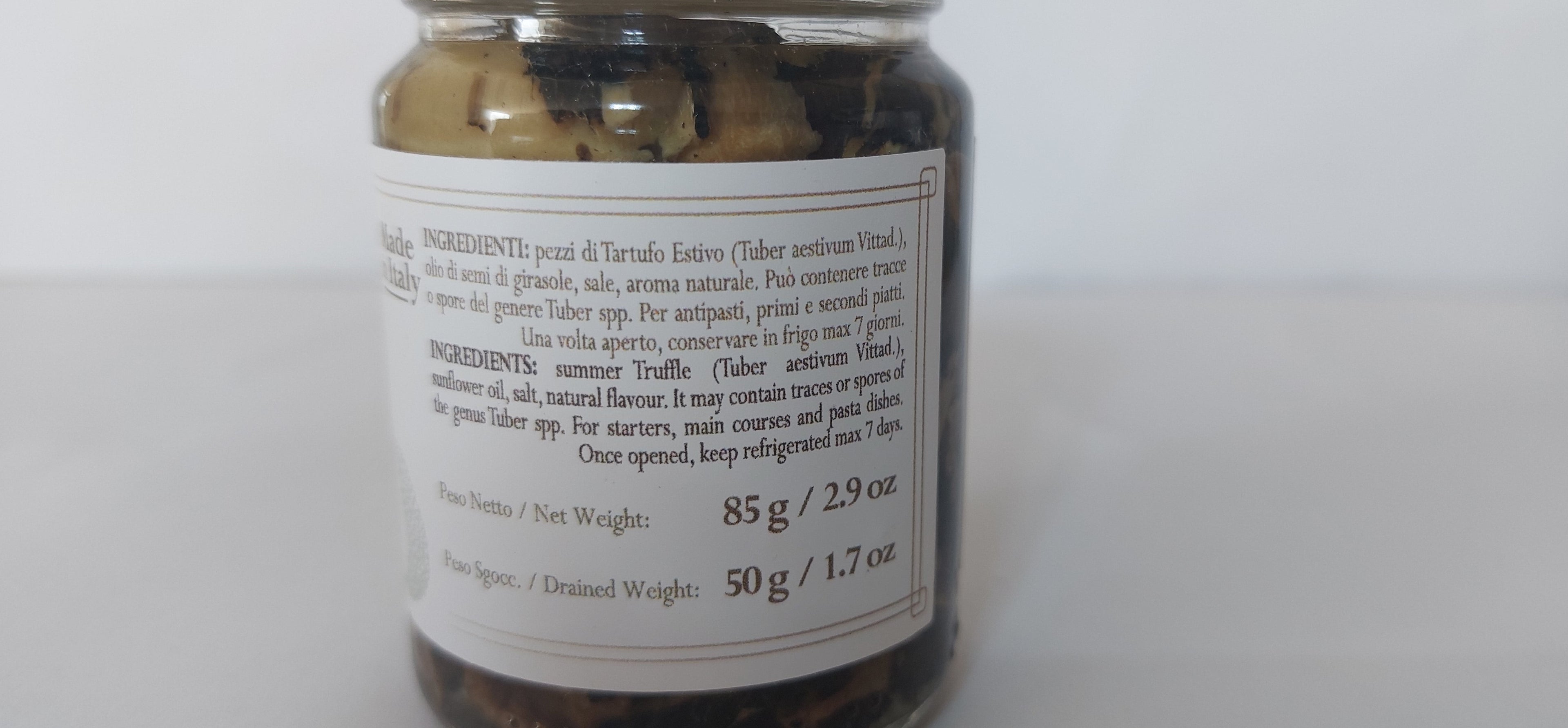 Tartufo Nero Estivo a fette - Dei Casabona - Pronta all'uso - Ideale per pasta, uova e secondi piatti - Made in Italy - Vegan & Gluten Free
