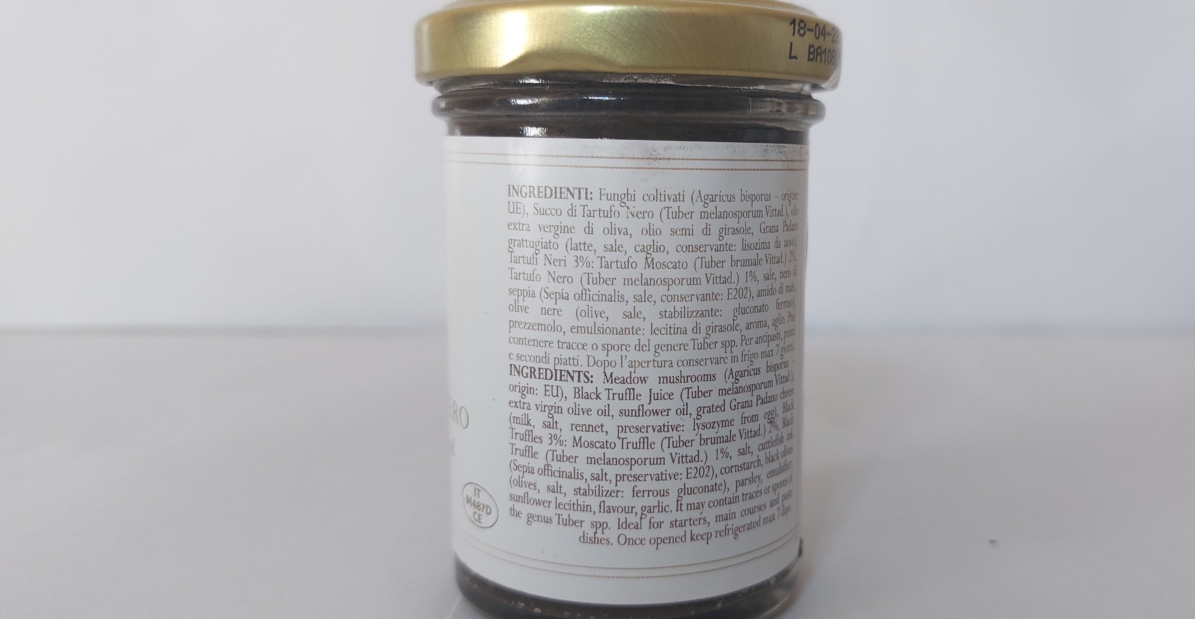 Paté al tartufo nero pregiato - Dei Casabona - Pronta all'uso - Ideale per pasta, uova e secondi piatti - Made in Italy