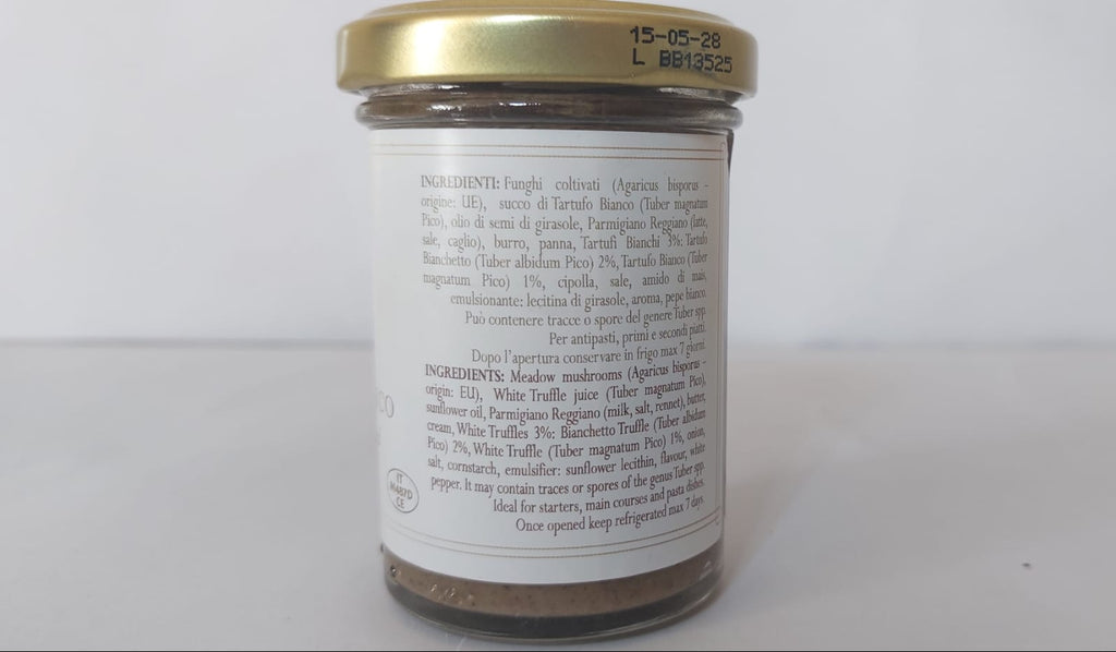Paté al Tartufo Bianco Pregiato - Dei Casabona - Pronta all'uso - Ideale per pasta, uova e secondi piatti - Made in Italy