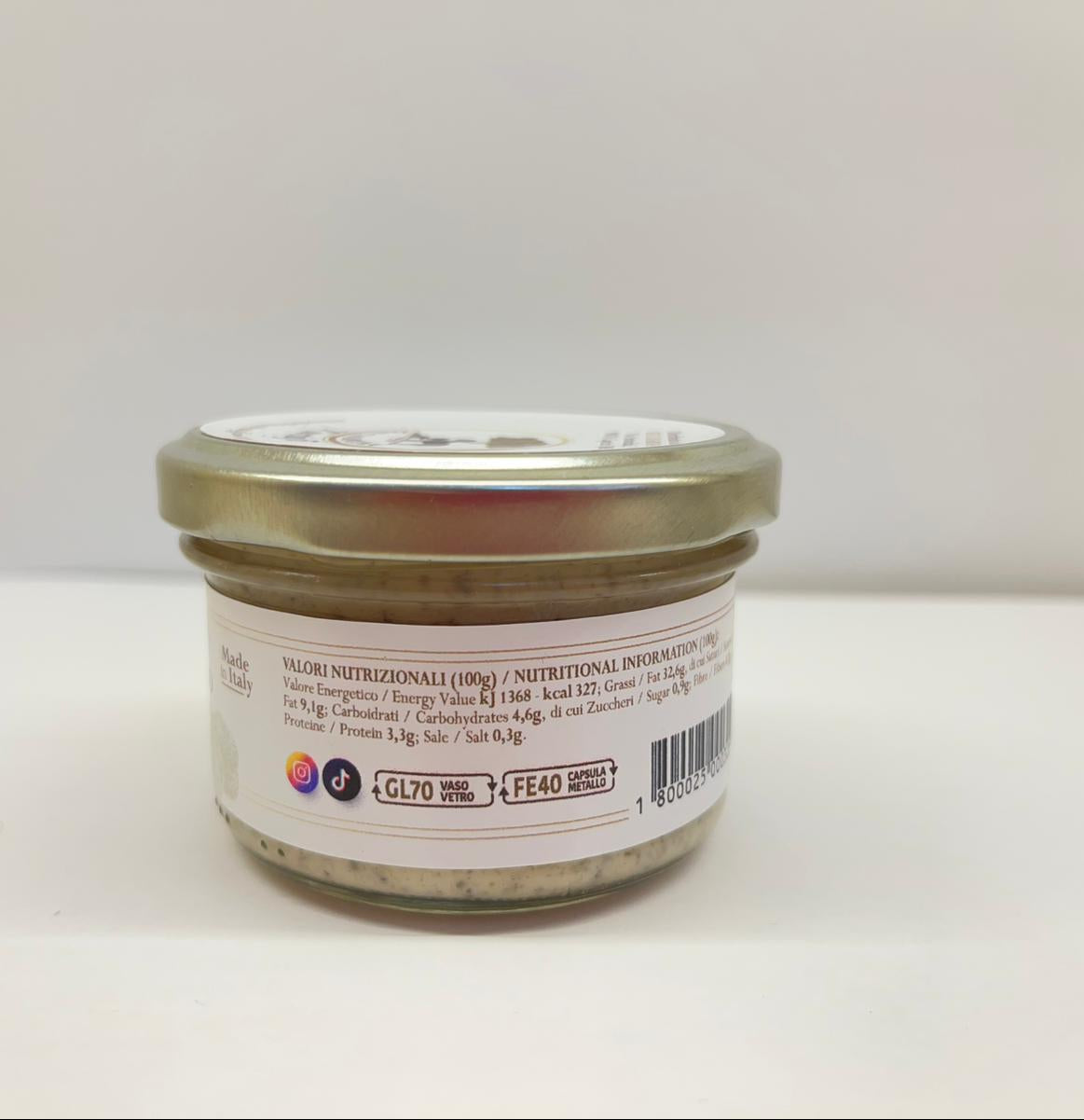 Crema al Tartufo Nero – Dei Casabona - Specialità Gourmet Artigianale Siciliana – Salsa Pregiata per Bruschette, Pasta e Piatti Raffinati