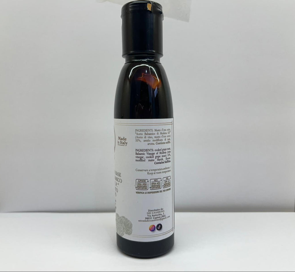 Condimento a base di "Aceto Balsamico di Modena IGP" aromatizzato al Tartufo - Dei Casabona - Ideale per insalate, carni e formaggi - Vegan & Gluten Free