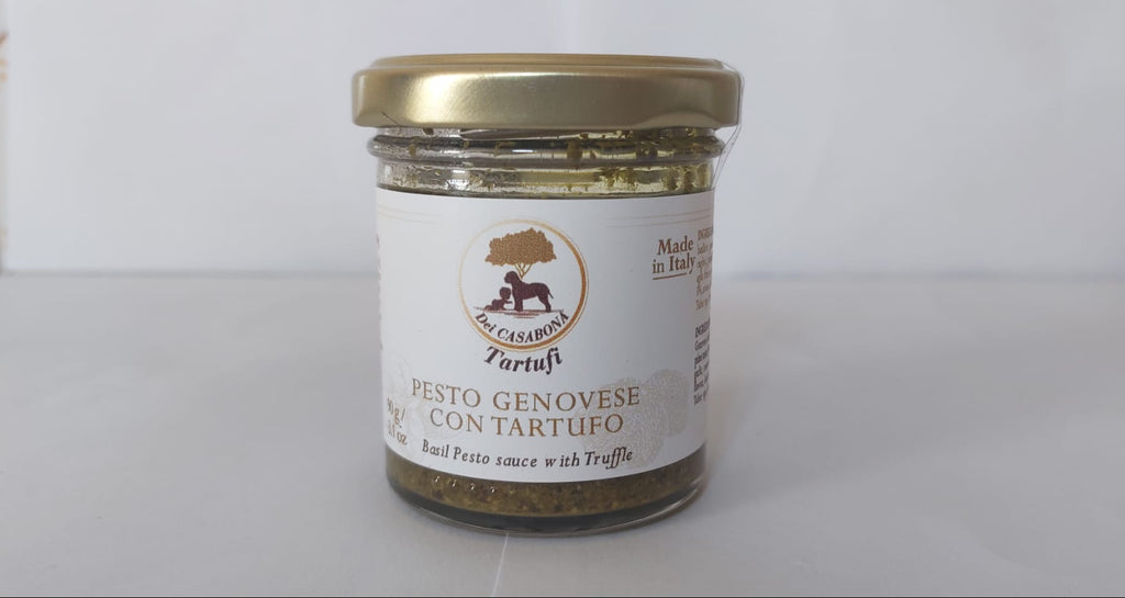 Pesto Genovese al Tartufo - Dei Casabona - Pronta all'uso - Ideale per pasta, pizza, bruschette - Made in Italy