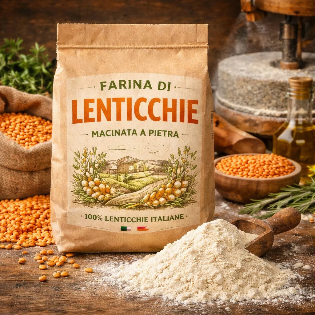 1 Kg Farina di Lenticchie Italiane (molitura a pietra) - Made in Sicily